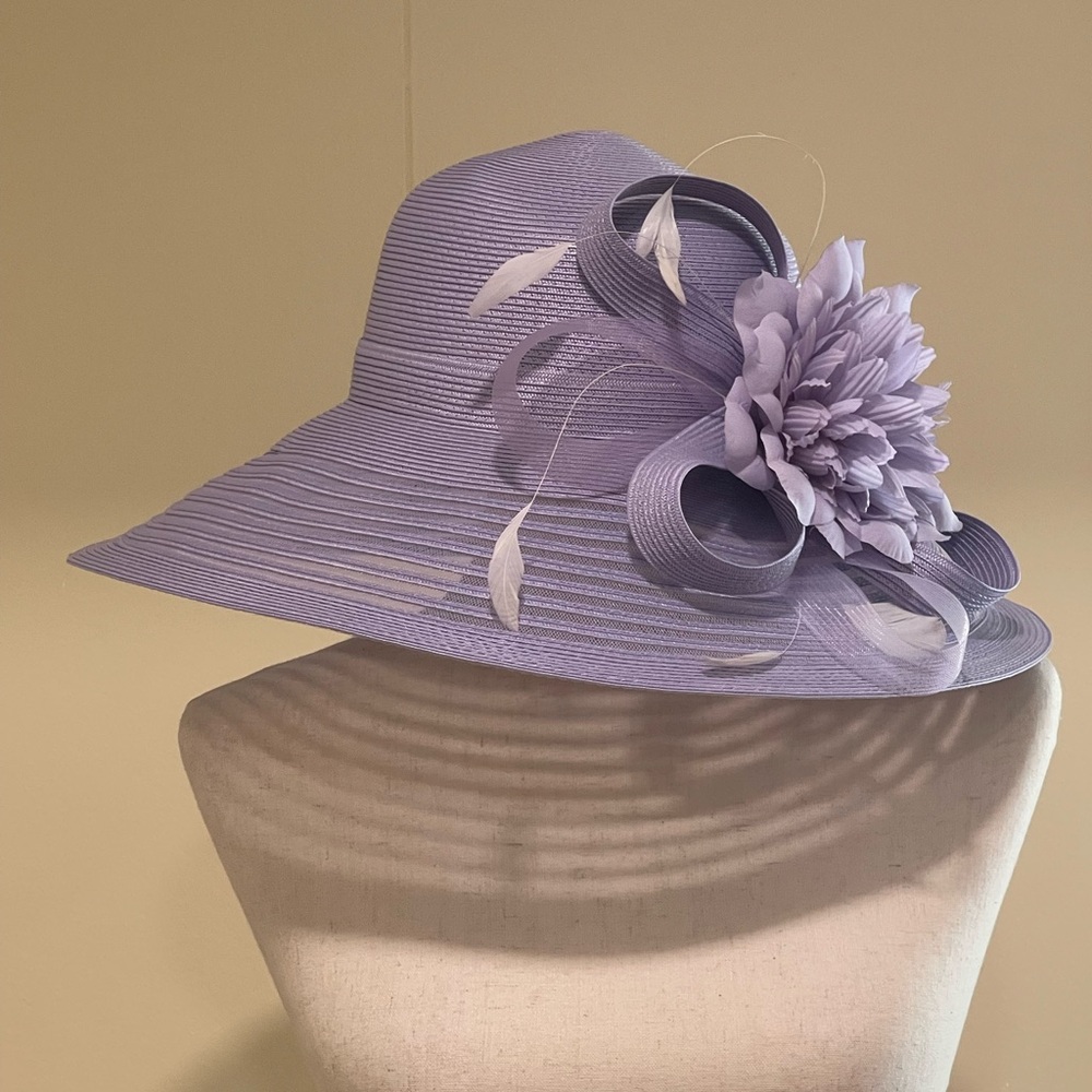 Vintage Plaza Suite Kettle Bucket Hat Church Wedding Derby Party Purple One Size